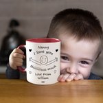 Personlig hjärta Nanny Jag älskar dig 11 oz keramisk kaffemugg med text pensionering jul födelsedagspresent för Nanny
