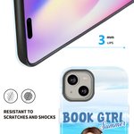 Etui de téléphone personnalisé pour femme avec nom, anniversaire, fête des mères, livre de dessins animés, fille, été, bord de mer