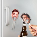Personalised Funny Avatar Face Photo Bottle Opener with Magnet Fridge Decor Bar Party Wine Accessory Birthday Gift for Friend Drinking Enthusiast