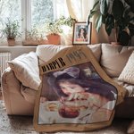 Spersonalizowany miękki koc do rzucania w stylu retro z imieniem i nazwiskiem oraz rokiem Dekoracja domu Rocznica Urodziny Prezent dla rodziny i przyjaciół