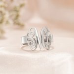 Personlig monogramring i retrostil med 1-3 initialer Smykkesmykker Morsdag Jubileum Bursdagsgave til par Kvinner Venn