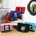 Personalized Watercolor or Jungle Elephant Design Waterproof Mesh Tote Bag with Name Travel Accessories Birthday Gift for Women Elephant Lovers