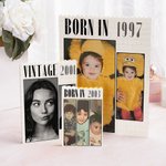 Personalisierte Retro Film 1-4 Fotos Building Block Puzzles mit Namen und Jahr Home Decor Jahrestag Geburtstag Geschenk für Familie Freunde
