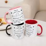 Personlig hjärta Nanny Jag älskar dig 11 oz keramisk kaffemugg med text pensionering jul födelsedagspresent för Nanny