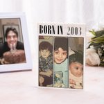 Personalisierte Retro Film 1-4 Fotos Building Block Puzzles mit Namen und Jahr Home Decor Jahrestag Geburtstag Geschenk für Familie Freunde