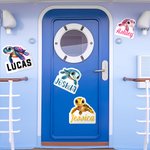 Personalized Cartoon Sea Turtle Fridge Magnet with Name Home Decor Birthday Anniversary Travel Gift for Family Friends
