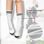 Personalized Baseball Pattern Soft Crew Mid-Calf Sport Socks with Name and Number Game Day Birthday Gift for Baseball Lovers Players