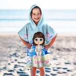 Personalisierte Cartoon Charakter Meer Tier schnell trocknen Hooded Strandtuch mit Namen Pool Essentials Sommer Urlaub Geburtstag Geschenk für Jungen Mädchen