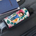 Personalized Colourful Floral Stripes Cartoon Character Luggage Handle Wrap with Name Set of 2 Travel Accessories Birthday Gift for Family Kids