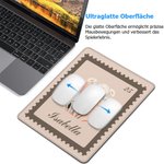 Personalisiertes Retro Stempel Stil Mauspad mit Geburtsblume und Namen Büro Zubehör Geburtstag Geschenk für Damen Mitarbeitende