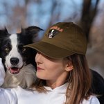 Personalisierte bestickt Haustier Gesicht Foto 100% Baumwolle einstellbar Baseballmütze mit Namen im Freien Zubehör Haustier Party Geschenk für Katze Hund Haustierbesitzer