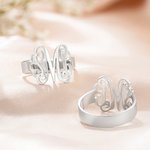 Personlig monogramring i retrostil med 1-3 initialer Smykkesmykker Morsdag Jubileum Bursdagsgave til par Kvinner Venn