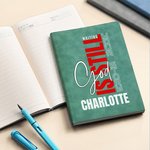 Personalised Multicolour Christian Theme A5 PU Leather Notebook with Name Back to School Baptism Birthday Gift for Christians