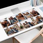 Gepersonaliseerde 8 foto's Collage Non-slip groot formaat bureau mat muismat kantoor accessoire verjaardagscadeau voor studenten collega's vrienden