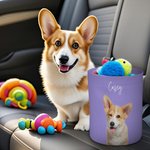 Personalized Pet Face Photo Car Multi-Colour Hanging Trash Can with Name Auto Accessories Pet Party Birthday Gift for Pet Owners