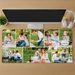 Gepersonaliseerde 8 foto's Collage Non-slip groot formaat bureau mat muismat kantoor accessoire verjaardagscadeau voor studenten collega's vrienden