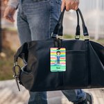 Etiquette de bagage personnalisée en forme de personnage de dessin animé pour les vacances d'été avec nom Cadeau d'anniversaire pour la famille et les amis