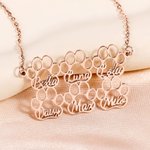 Personalised Dainty 1-6 Dog Paw Print Necklace with Name Pet Jewellery Birthday Anniversary Memorial Gift for Loss of Pet