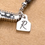 Collier de perles rétro Navajo avec initiales gravées Farm Life Bullfighting Cadeau d'anniversaire pour Cowboy Cowgirl
