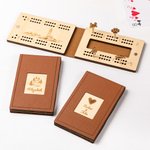 Personalized Engraved Animal Navigation Pattern Portable Cribbage Board with Wooden Pegs Camping Outdoor Activities Birthday Gift for Cribbage Lovers
