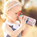 Bottiglia d'acqua isolata da 12 oz con cannuccia e coperchio a prova di fuoriuscita Regalo di compleanno per la scuola per bambini Ballerina