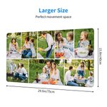 Gepersonaliseerde 8 foto's Collage Non-slip groot formaat bureau mat muismat kantoor accessoire verjaardagscadeau voor studenten collega's vrienden