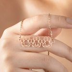 Personalised Dainty 1-6 Dog Paw Print Necklace with Name Pet Jewellery Birthday Anniversary Memorial Gift for Loss of Pet