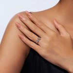 Personalizado perro pata de impresión piedra de nacimiento ajustable anillo abierto con grabado inicial de cumpleaños Memorial de recuerdo de regalo para las mujeres amantes de las mascotas