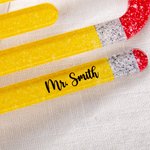 Set de 3 trombones en acrylique avec nom de famille Cadeau d'appréciation pour les enseignants Cadeau d'appréciation pour les enseignants Cadeau d'appréciation pour les enseignants Cadeau d'appréciati