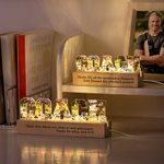 Personalisiertes COACH 10 Foto-Collage Acryl LED-Nachtlicht mit Text Gravur und Holzsockel Geburtstag Ruhestand Team Dankeschön Geschenk für Trainer