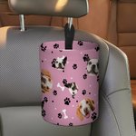 Personalized 1-3 Pet Face Photos Cute Paws Hanging Car Trash Can Auto Accessories Travel Birthday Gift for Pet Lovers