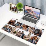 Gepersonaliseerde 8 foto's Collage Non-slip groot formaat bureau mat muismat kantoor accessoire verjaardagscadeau voor studenten collega's vrienden