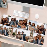 Gepersonaliseerde 8 foto's Collage Non-slip groot formaat bureau mat muismat kantoor accessoire verjaardagscadeau voor studenten collega's vrienden