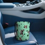 Personalized 1-3 Pet Face Photos Cute Paws Hanging Car Trash Can Auto Accessories Travel Birthday Gift for Pet Lovers