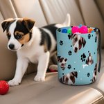 Personalized 1-3 Pet Face Photos Cute Paws Hanging Car Trash Can Auto Accessories Travel Birthday Gift for Pet Lovers