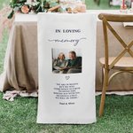 Gepersonaliseerd In Liefdevol Geheugen Foto Stoelbord Bruiloft Stof met Tekst en Naam Gereserveerde Zitplaats Decoratie Gedenkcadeau voor Pasgetrouwd stel