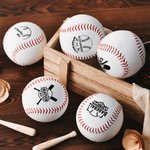 Personalised Baseball Field Bats Gloves Design Baseball with Name and Number Birthday Father's Day Team Gift for Dad Baseball Player