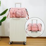 Sac de Voyage Personnalisé avec Danseuse Dessin Animé et Nom Bandoulière Compartiments Multiples Accessoires Sport Cadeau Anniversaire pour Elle