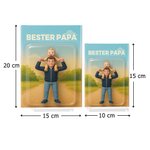 Personalisierte Foto 3D-Effekt-Charakter Acryltafel mit Titel und Sockel Schreibtisch Deko Jahrestag Geburtstag Geschenk für Familie Freunde