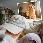 Personalizzato ricamato cane gatto ritratto 100% cotone regolabile berretto da baseball con i nomi Accessori per esterni Pet Party regalo di compleanno per i proprietari di animali domestici