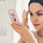 Espejo de maquillaje personalizado de doble cara con luz LED y nombre para niñas bailarinas amantes del ballet