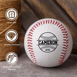 Personalised Baseball Field Bats Gloves Design Baseball with Name and Number Birthday Father's Day Team Gift for Dad Baseball Player