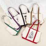 Personalized Embroidered Character Pet Portrait Photo Durable Oxford Tote Bag with Name Birthday Mother's Day Gift for Mom Pet Lover