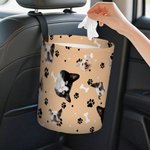 Personalized 1-3 Pet Face Photos Cute Paws Hanging Car Trash Can Auto Accessories Travel Birthday Gift for Pet Lovers