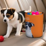 Personalized Pet Face Photo Car Multi-Colour Hanging Trash Can with Name Auto Accessories Pet Party Birthday Gift for Pet Owners