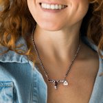 Collier de perles rétro Navajo avec initiales gravées Farm Life Bullfighting Cadeau d'anniversaire pour Cowboy Cowgirl