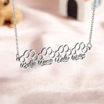 Personalised Dainty 1-6 Dog Paw Print Necklace with Name Pet Jewellery Birthday Anniversary Memorial Gift for Loss of Pet