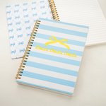 Henkilökohtainen Sorority Bow Stripe Spiral A5 muistikirja tekstin kanssa luku osapuoli Bid päivä lahja uusille Sorority jäsenet Girls丨Callie x Affinity Licensing