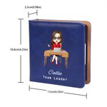 Porte-notes autocollants personnalisé en cuir PU avec nom et fonction Fournitures de bureau Cadeau d'anniversaire pour collègue éducateur