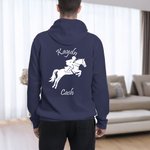 Personalisierte Multicolor Pferd Reiten Muster T-Shirt Sweatshirt Hoodie mit Namen Geburtstag Geschenk für Pferdeliebhaber